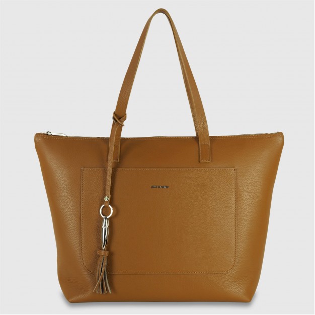 Woman shopping bag in leather Caterina