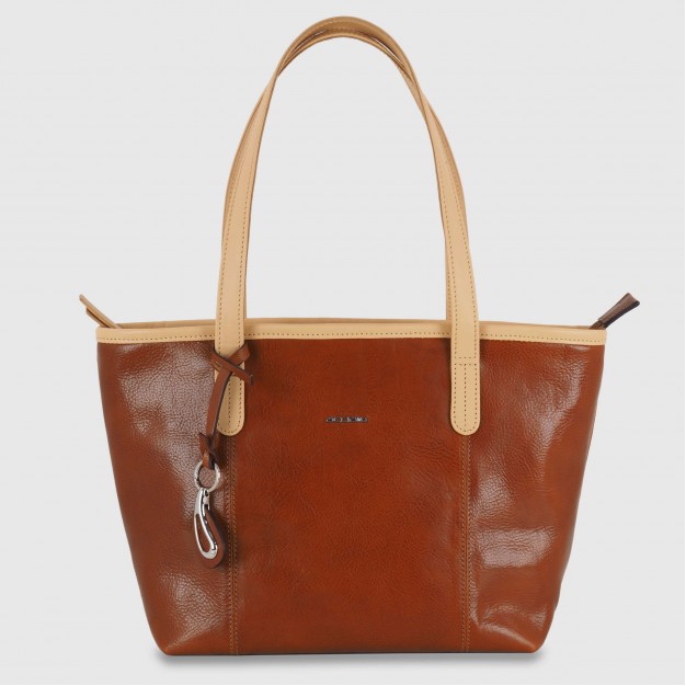 Woman shopping bag in leather Diana