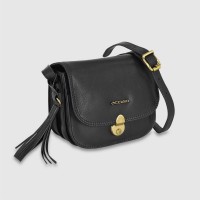 Women's mini shoulder bag in leather Megan Black Women's mini shoulder bag in leather Megan Black