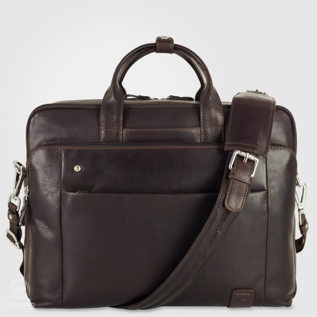 Borsa Zaino porta pc in pelle cuoio marrone