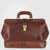 Borsa da medico in pelle cuoio Marrone/Castagno