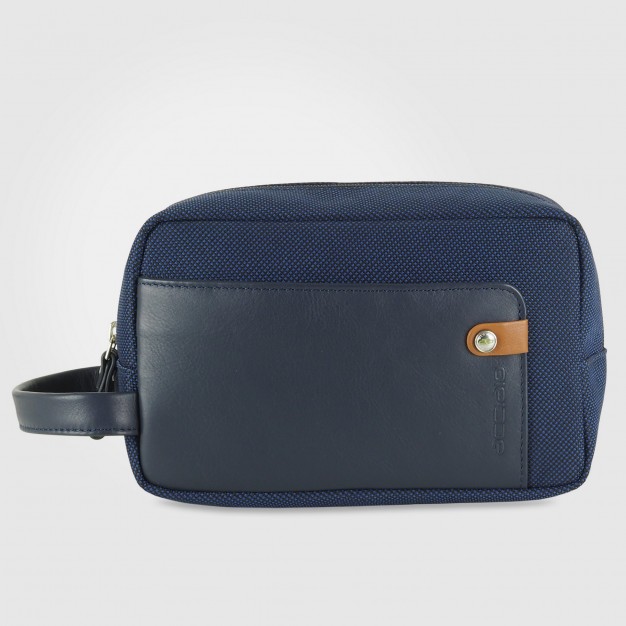 Borsello a mano largo pochette uomo 8" Blu