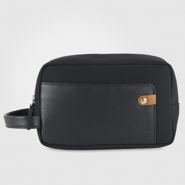 Borsello a mano largo pochette uomo 8" Nero