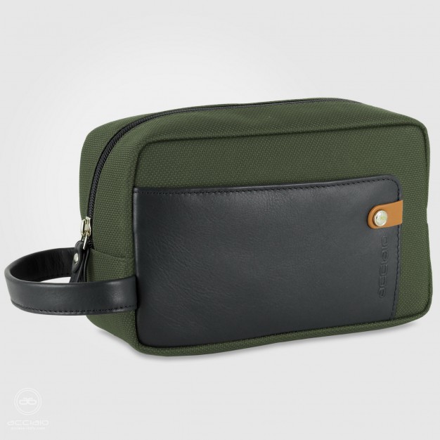 Borsello a mano largo pochette uomo 8" Verde