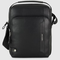 Borsello Uomo con Manico Dorian in Pelle Nero Borsello Uomo con Manico Dorian in Pelle Nero