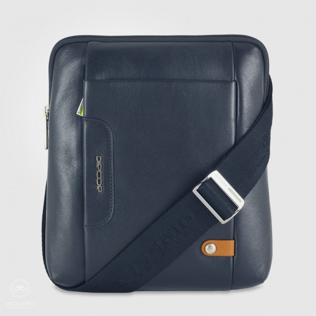 Men's shoulder bag "Sharp" in leather Blue