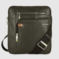 Men's shoulder bag "Echo" leather Moka
