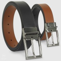 Reversible double face elegant men's belt Titanium Black/Cognac leather Reversible double face elegant men's belt Titanium Black/Cognac leather