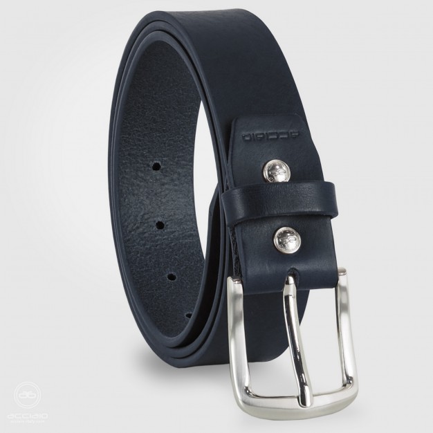 Cintura uomo in cuoio Blu