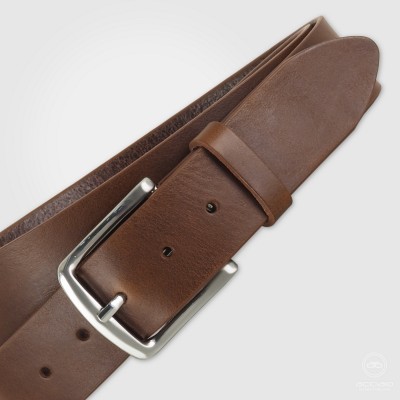 Cintura uomo alta 40 in cuoio scuro Castagno