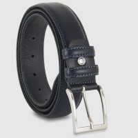 Men's leather belt in classic Cowhide Blue