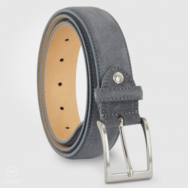 Cintura in camoscio Grigio da uomo