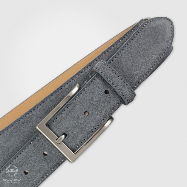 Cintura in camoscio Grigio da uomo