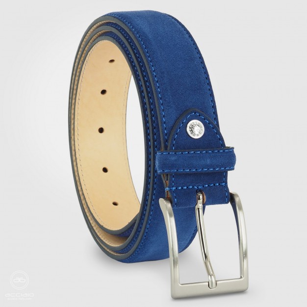 Cintura in camoscio Blu/Indaco da uomo