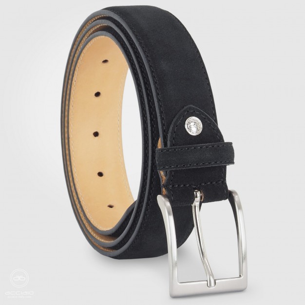 Cintura in camoscio Nero da uomo