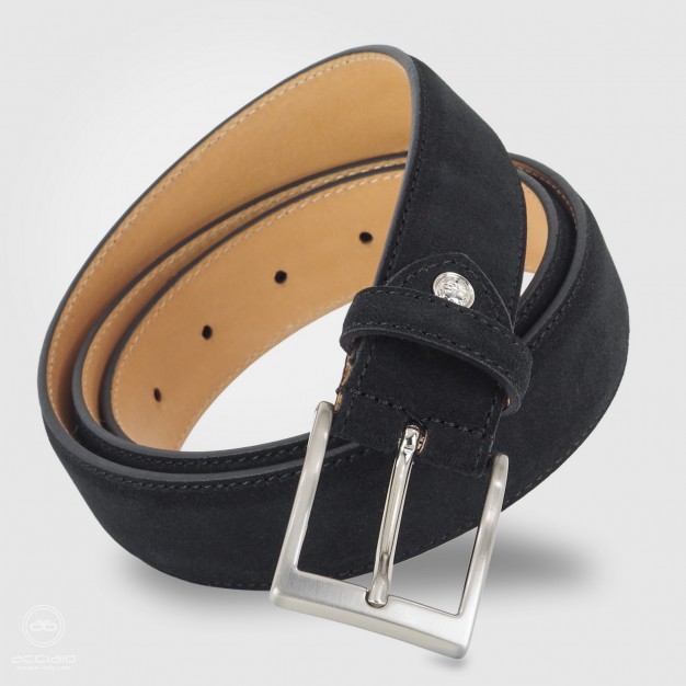 Cintura in camoscio Nero da uomo