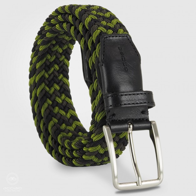Cintura intrecciata elastica multicolore Verde Cintura intrecciata elastica multicolore Verde