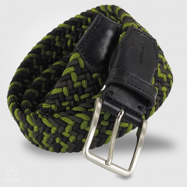 Cintura intrecciata elastica multicolore Verde Cintura intrecciata elastica multicolore Verde