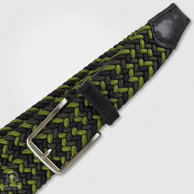 Cintura intrecciata elastica multicolore Verde Cintura intrecciata elastica multicolore Verde