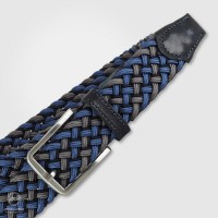 Cintura intrecciata elastica multicolore Blu/Grigio