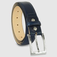 Cintura classica da uomo Sapphire in pelle Vacchetta Blu