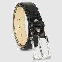 Men's classic belt Sapphire in Italian leather Black