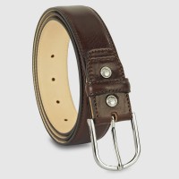 Men's classic belt Rainbow in Italian leather Brown