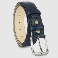 Men's classic belt Jade in Italian leather Blu