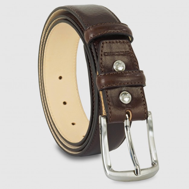 Men's classic belt Jade in Italian leather Brown