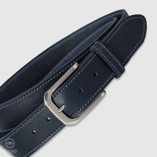 Cintura uomo cuoio Onyx in pelle Blu