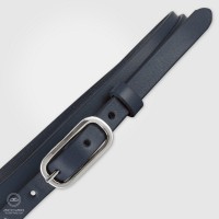 Cintura donna sottile Jolie 15, cuoio Blu Cintura donna sottile Jolie 15, cuoio Blu