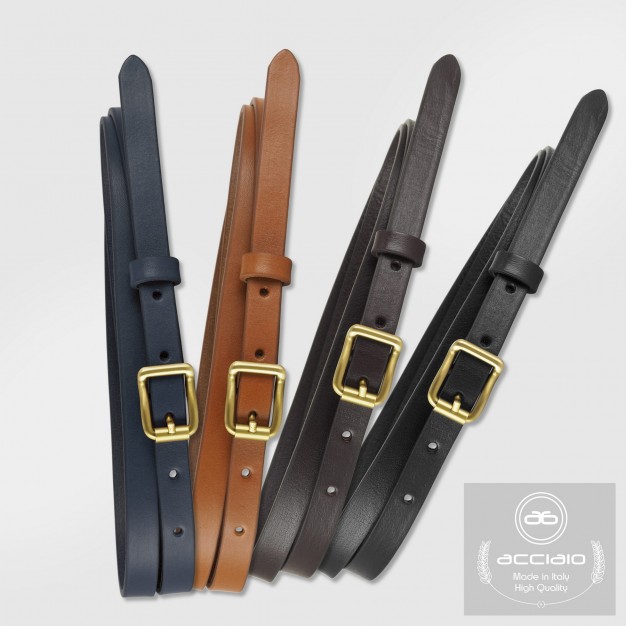 Cintura moda sottile da donna in pelle Marrone fibbia Carré Cintura moda sottile da donna in pelle Marrone fibbia Carré