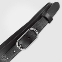 Cintura donna sottile Jolie, cuoio Nero Cintura donna sottile Jolie, cuoio Nero