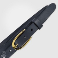 Cintura donna sottile Daisy, cuoio Blu