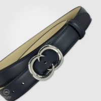 Cintura donna Gemini palladio in pelle col. Blu