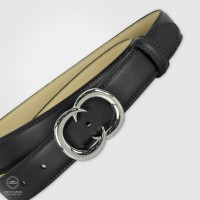 Cintura donna Gemini palladio in pelle col. Nero