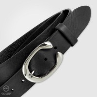 Leonardo Verrelli Cintura Donna In Pelle Senza Fibbia Color Tortora | Larghezza 3.8cm