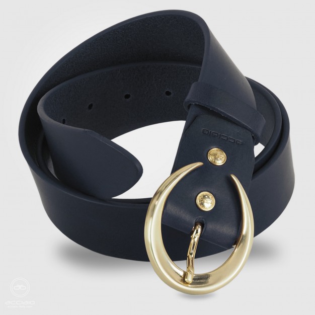 Cintura donna alta in pelle Blu Moon Oro
