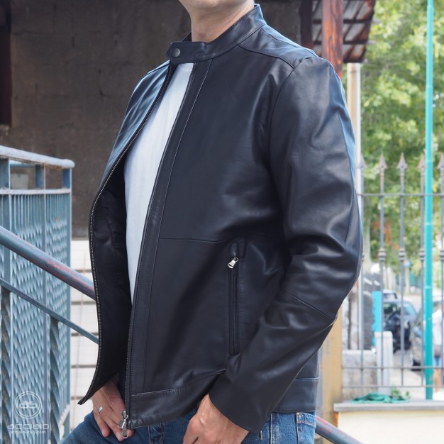 giubbotto in gelle uomo biker nero