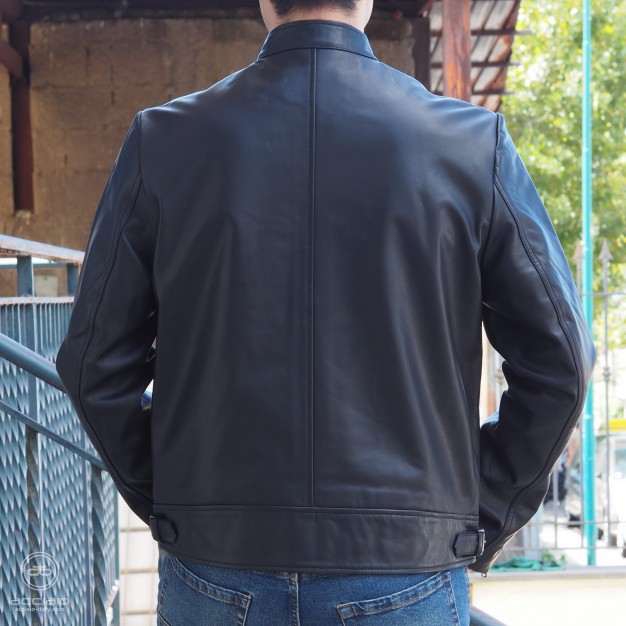 giubbotto in pelle uomo moto nero