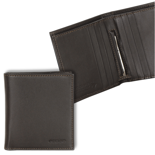Pocket Wallet money clip in Smooth Leather