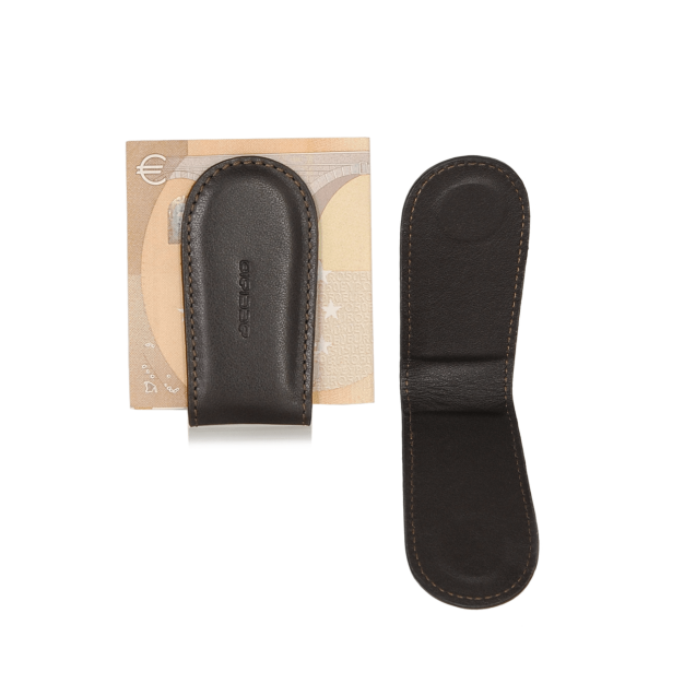 Money Clip in leather Smooth with magnet