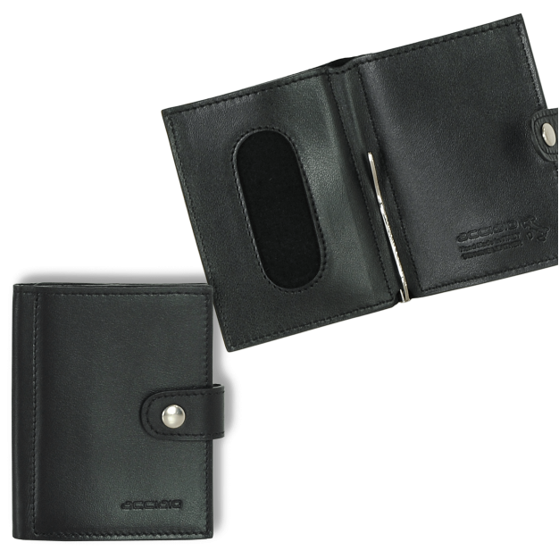 Wallet Mini in Smooth Leather with Money Clip