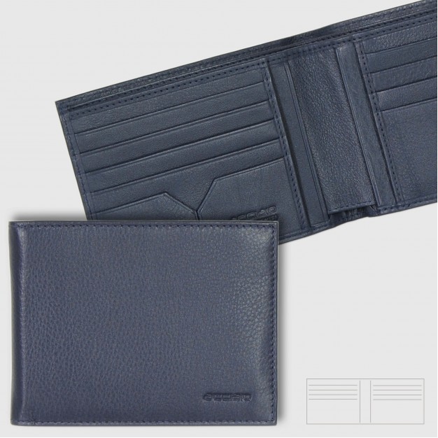Wallet for Men classic in Soft leather with 8 credit card | Acciaio Wallet for Men classic in Soft leather with 8 credit card