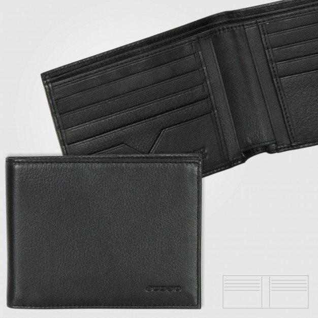 Wallet for Men classic in Soft leather with 8 credit card | Acciaio Wallet for Men classic in Soft leather with 8 credit card