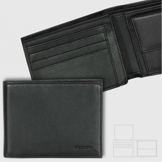 Wallet for Men classic in Soft leather coin pocket 7cc