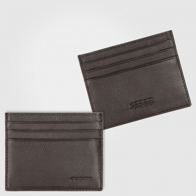 Credit card holder in Brown/Moka leather with banknote pocket and Rfid Credit card holder in Brown/Moka leather with banknote pocket and Rfid