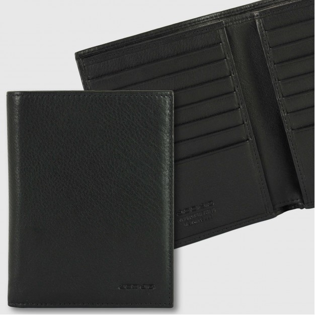 Wallet for Men Vertical in Smooth leather, 14 credit cards Zip