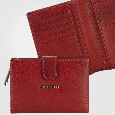 Portafoglio donna in cuoio "Marta" Rosso