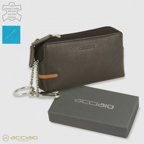 JENNIFER JONES – Portafoglio grande da donna – pochette – molti scomparti – chiusura lampo, Pelle sintetica, Grigio chiaro